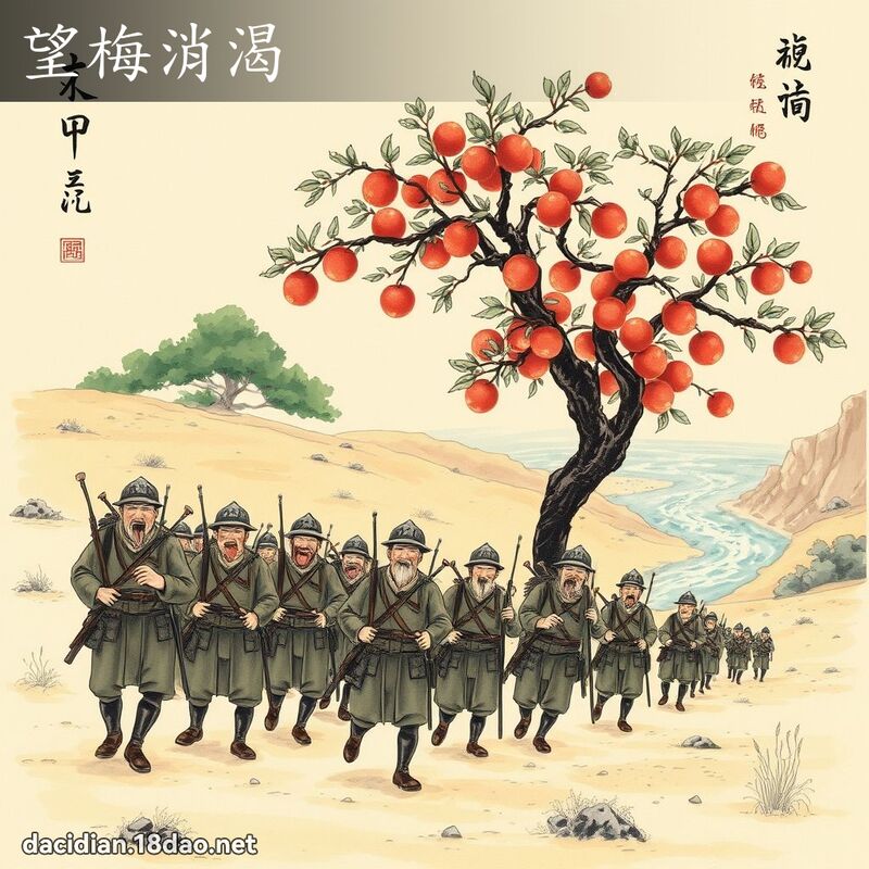 望梅消渴 配图