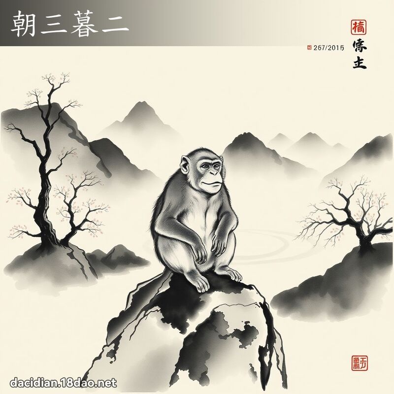 朝三暮二 配图