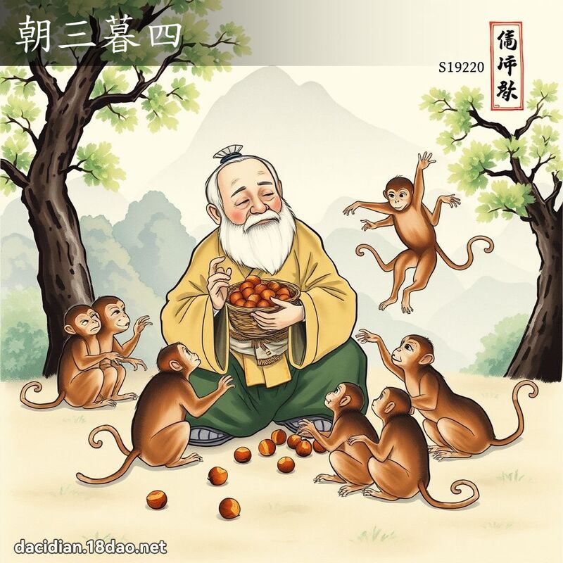 朝三暮四 配图