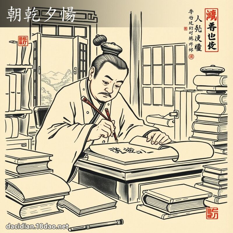 朝乾夕愓 配图
