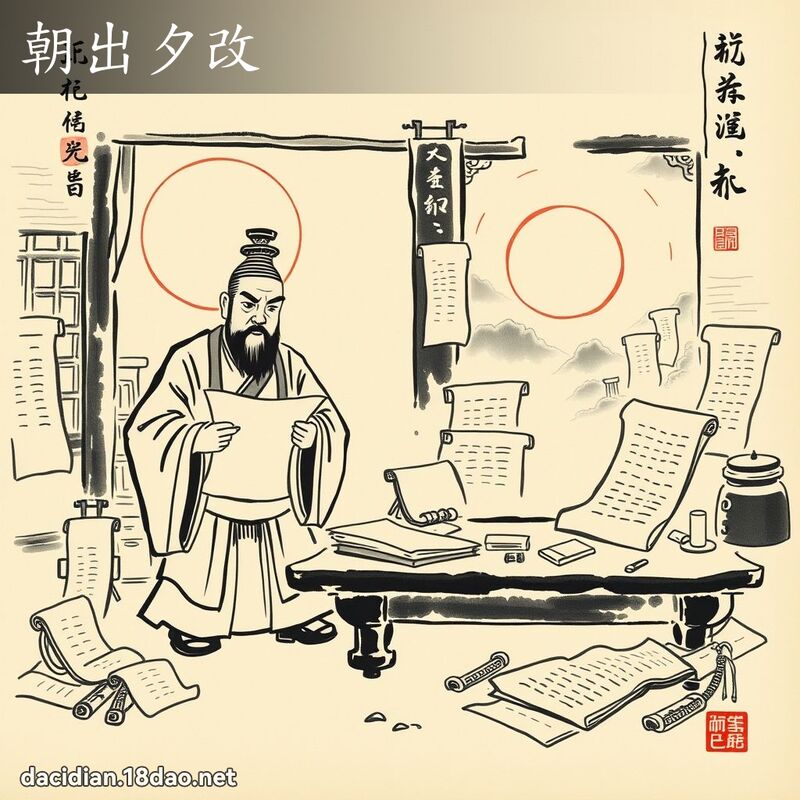 朝出夕改 配图