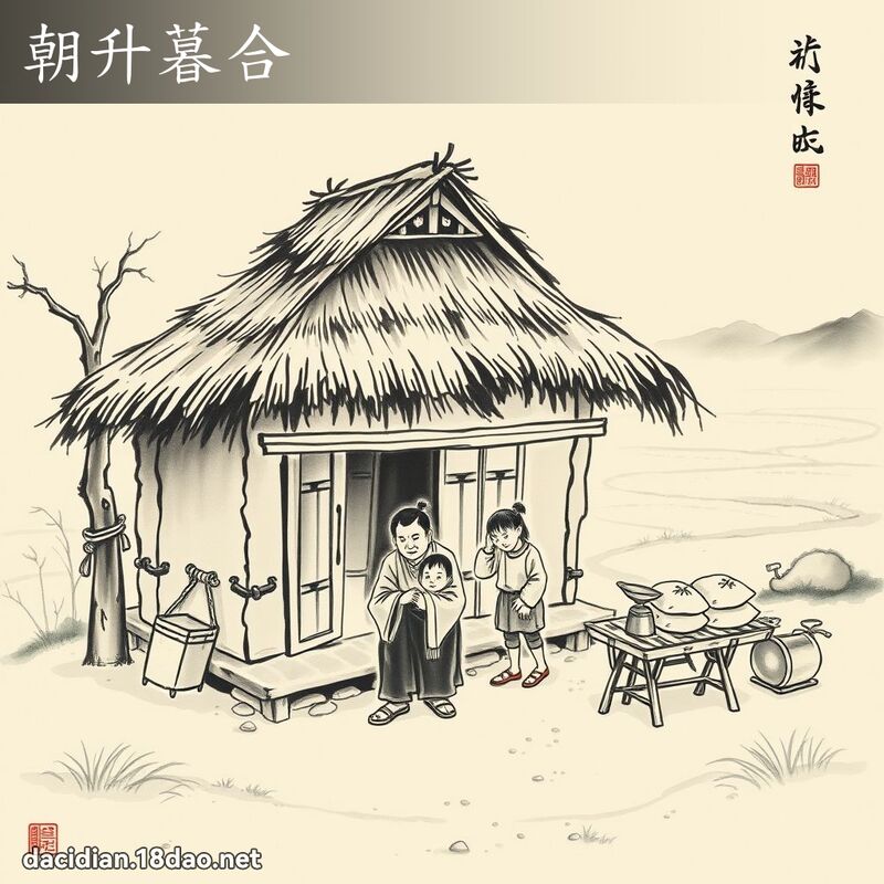 朝升暮合 配图