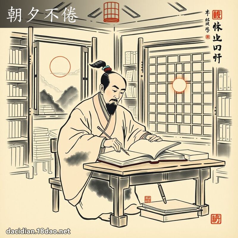 朝夕不倦 配图