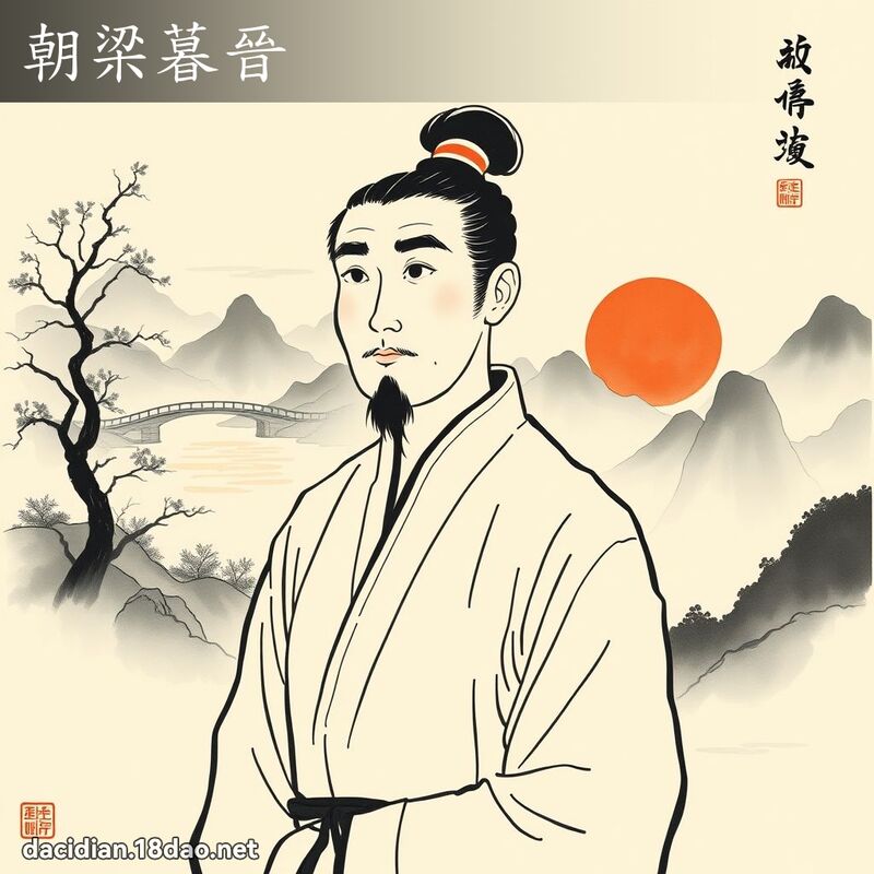 朝梁暮晉 配图