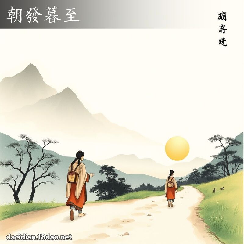 朝發暮至 配图