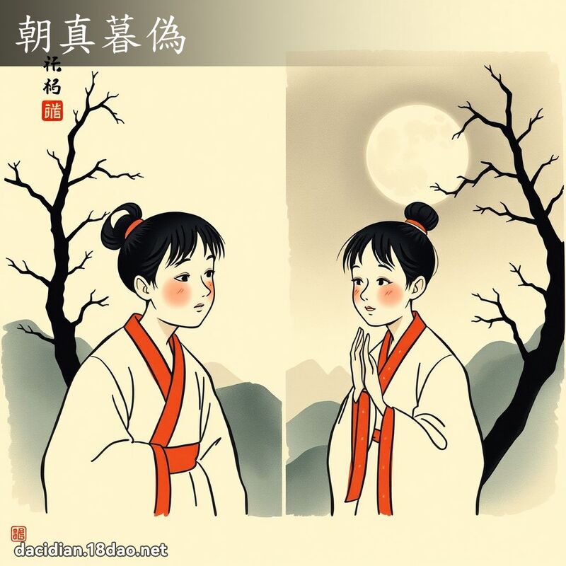朝真暮偽 配图