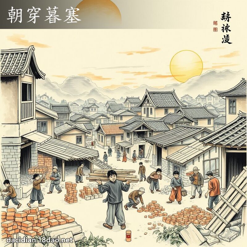 朝穿暮塞 配图