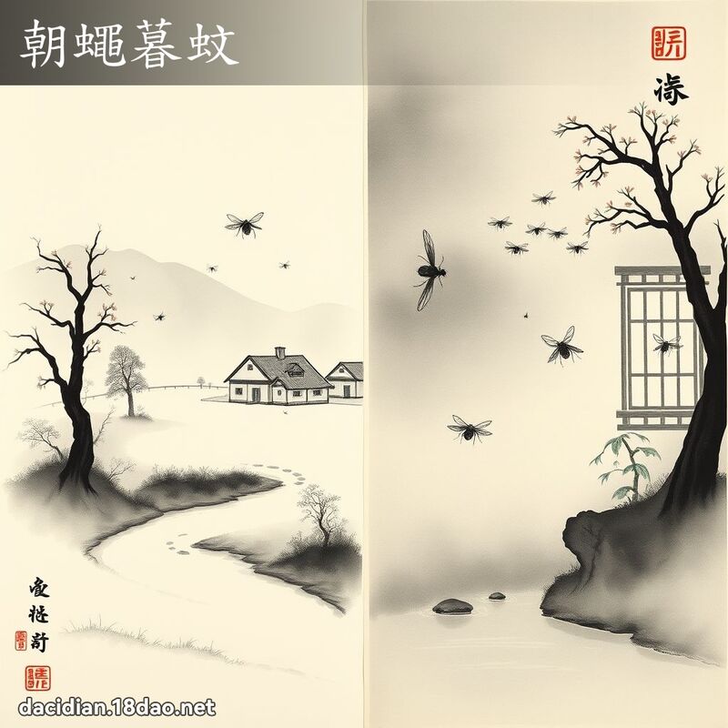 朝蠅暮蚊 配图