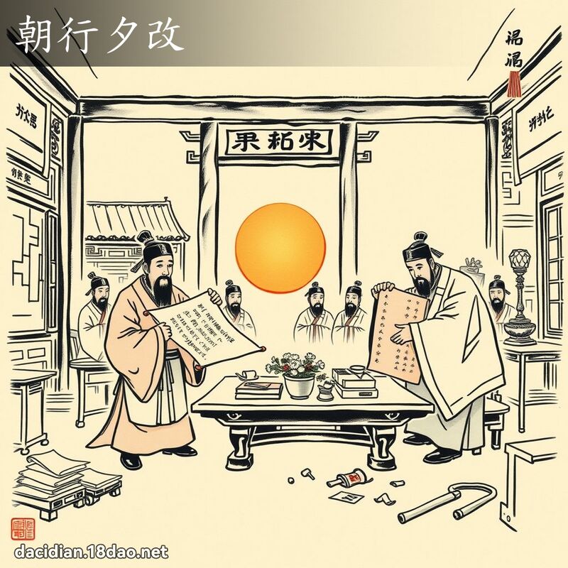 朝行夕改 配图