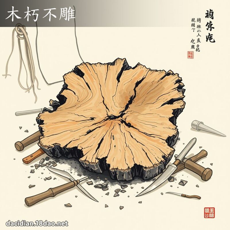 木朽不雕 配图
