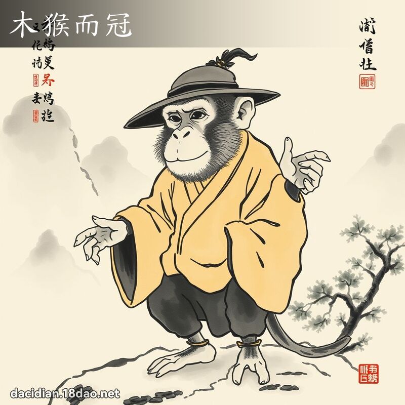 木猴而冠 配图