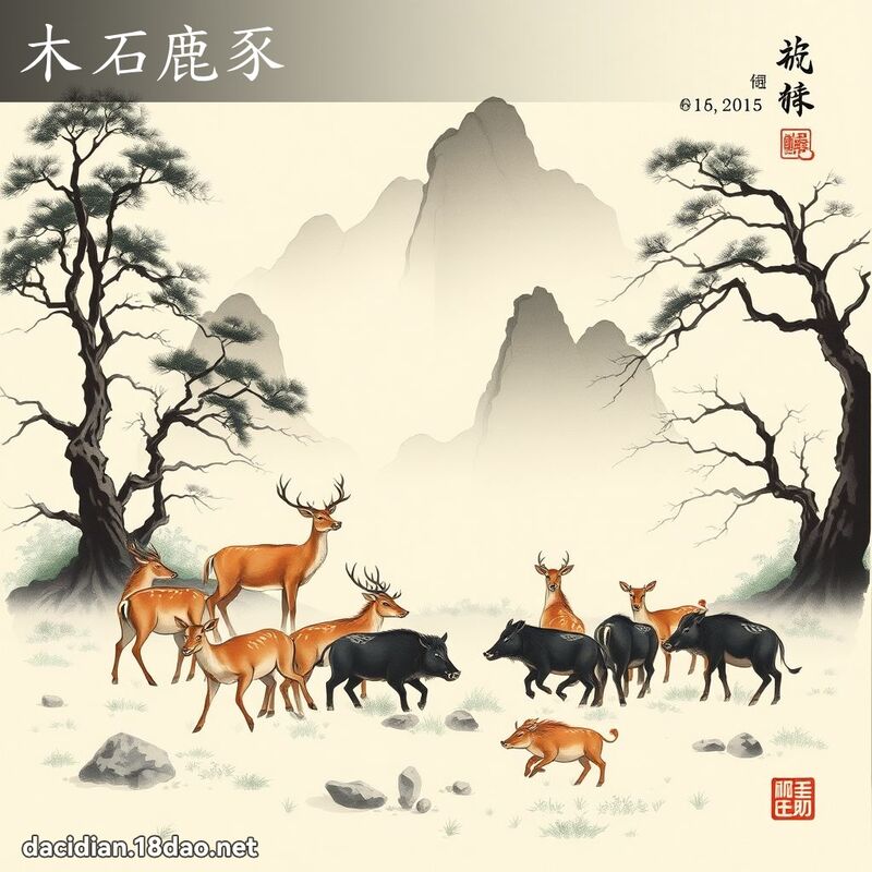 木石鹿豕 配图