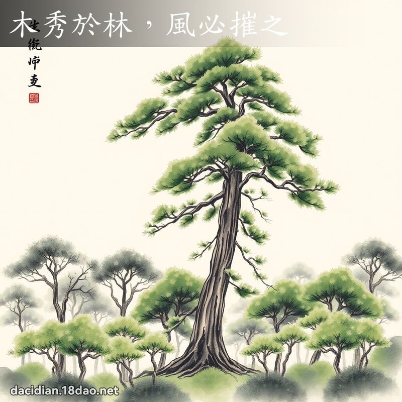 木秀於林,風必摧之 配图