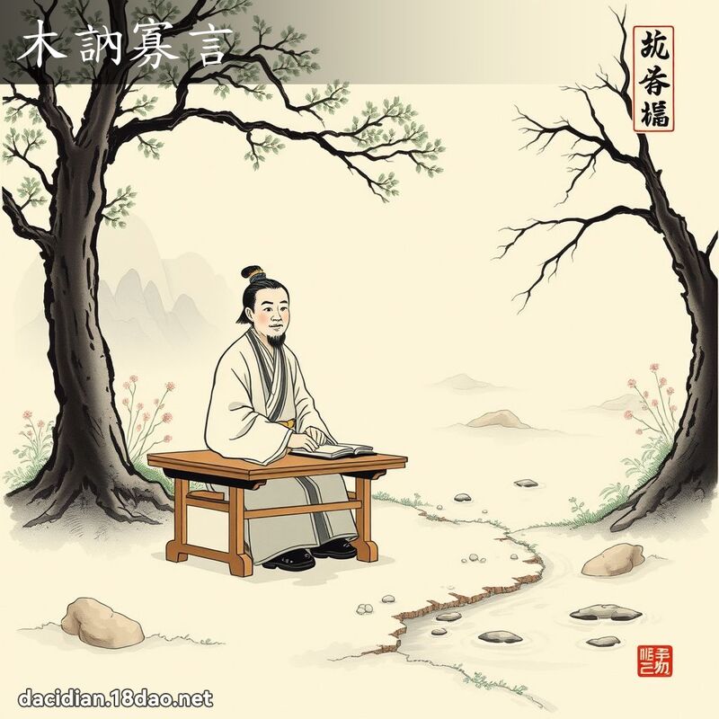 木訥寡言 配图