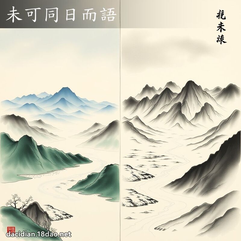 未可同日而語 配图