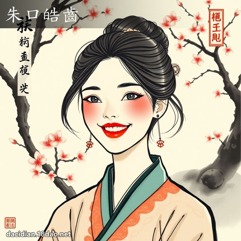 朱口皓齿 配图