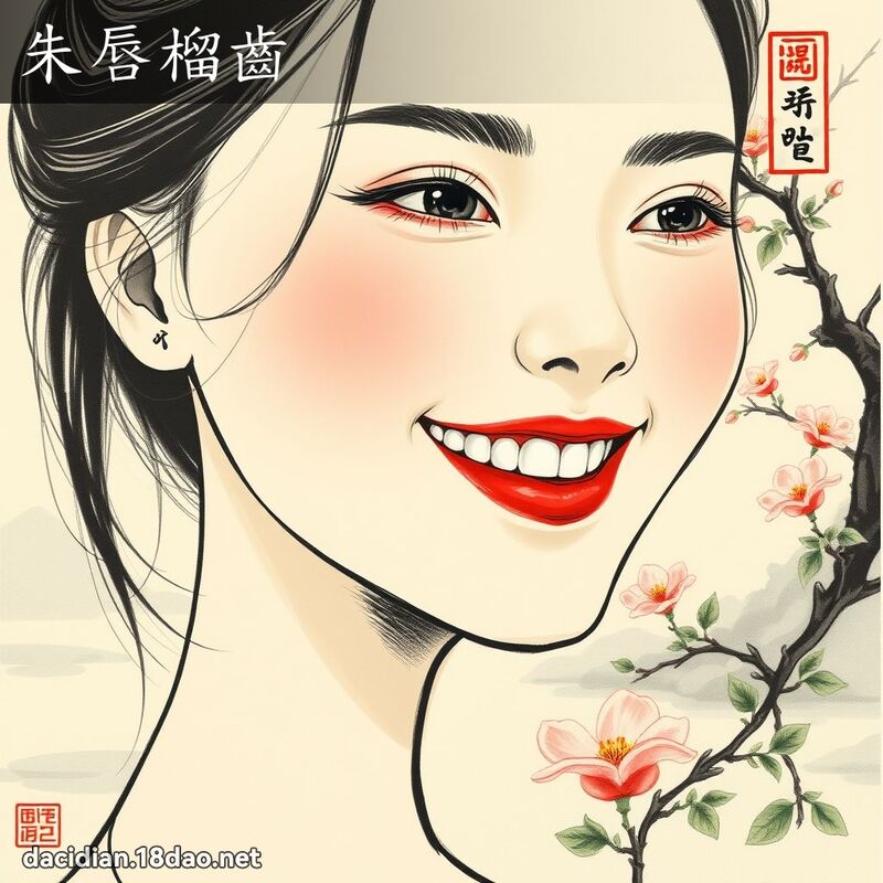 朱唇榴齿 配图