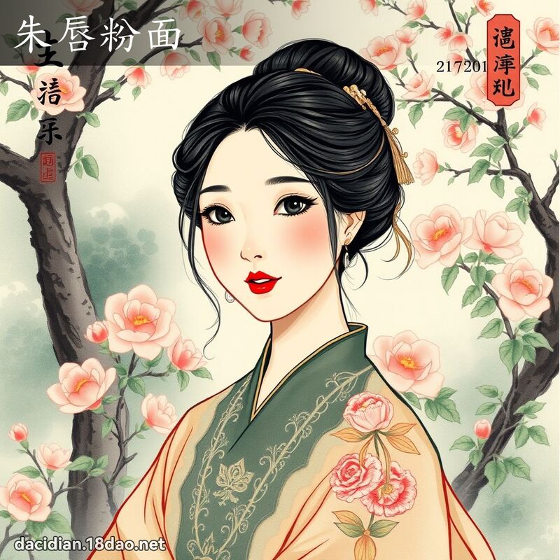 朱唇粉面 配图