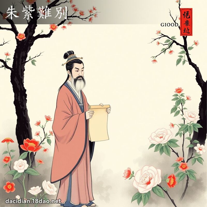 朱紫难別 配图