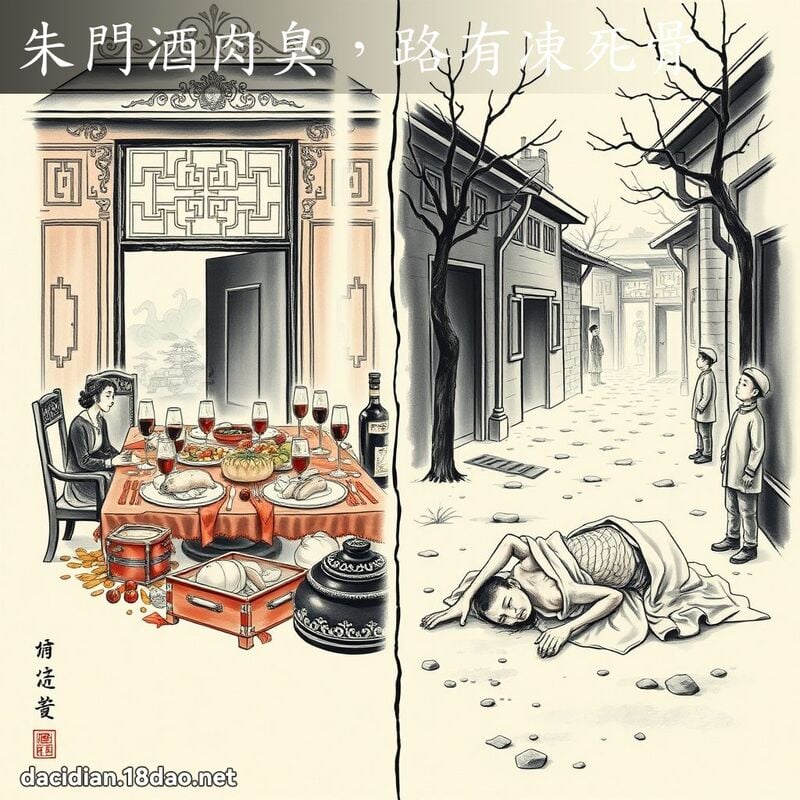 朱门酒肉臭,路有冻死骨 配图