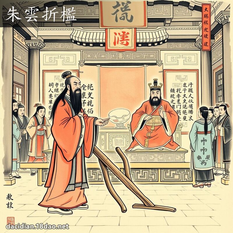 朱云折槛 配图