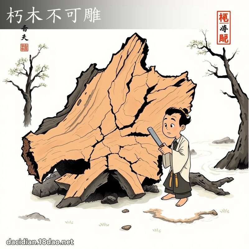 朽木不可雕 配图