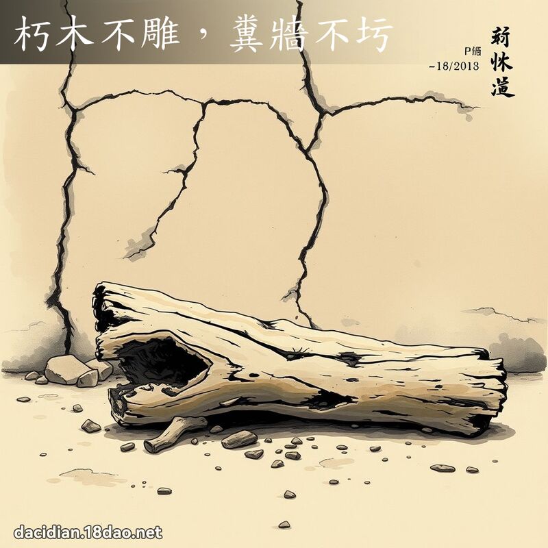 朽木不雕,粪墙不圬 配图