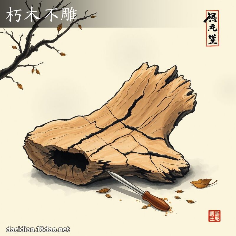 朽木不雕 配图