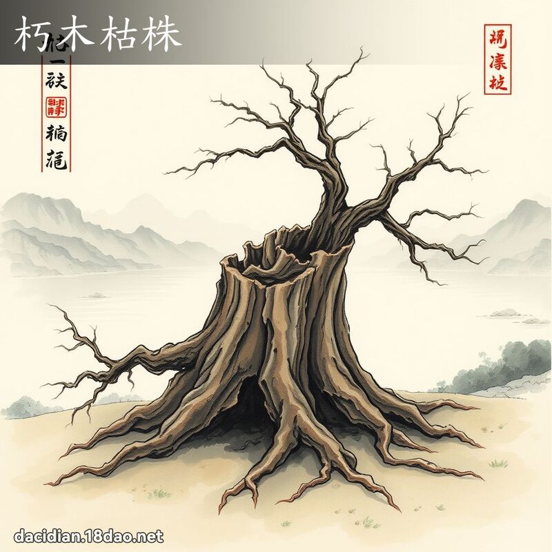 朽木枯株 配图