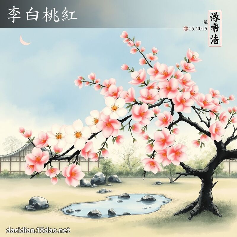 李白桃红 配图