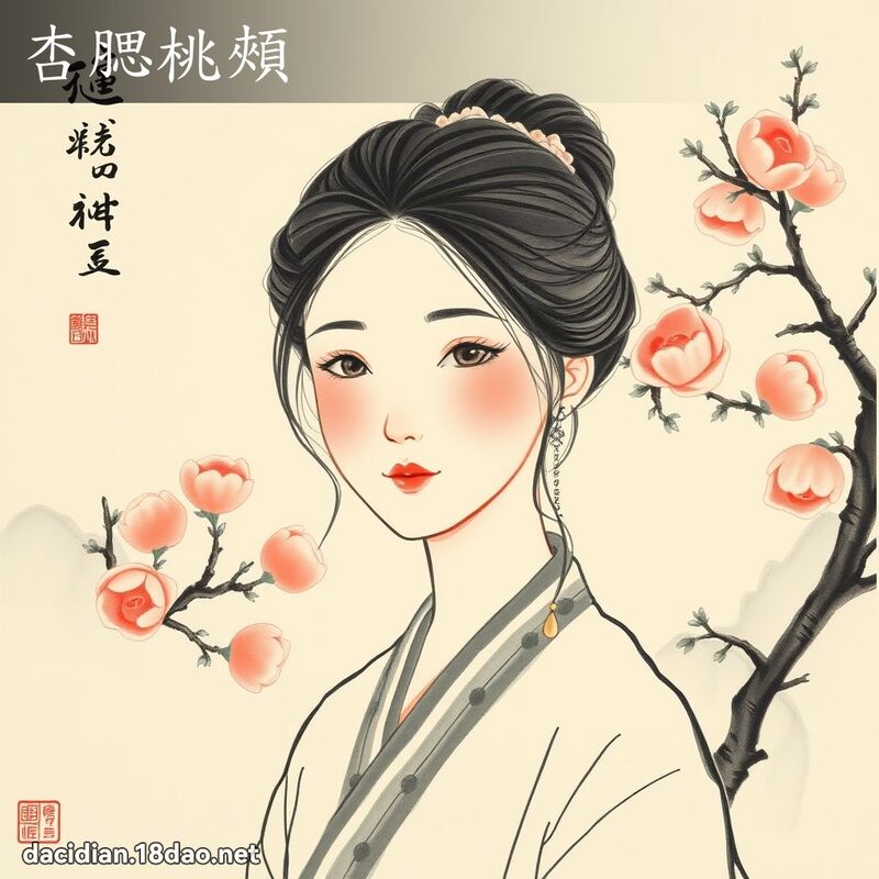 杏腮桃颊 配图