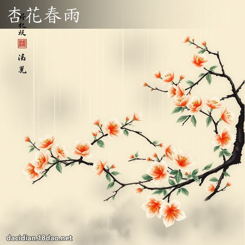 杏花春雨 配图