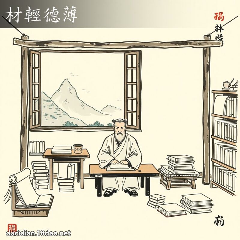 材輕德薄 配图