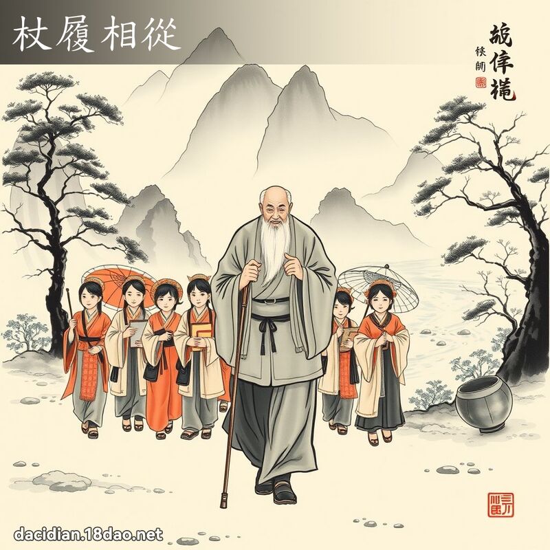 杖履相從 配图