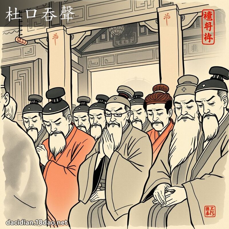 杜口吞聲 配图