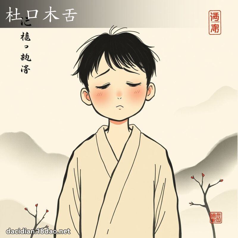 杜口木舌 配图