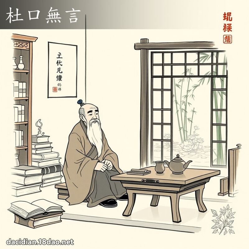 杜口無言 配图