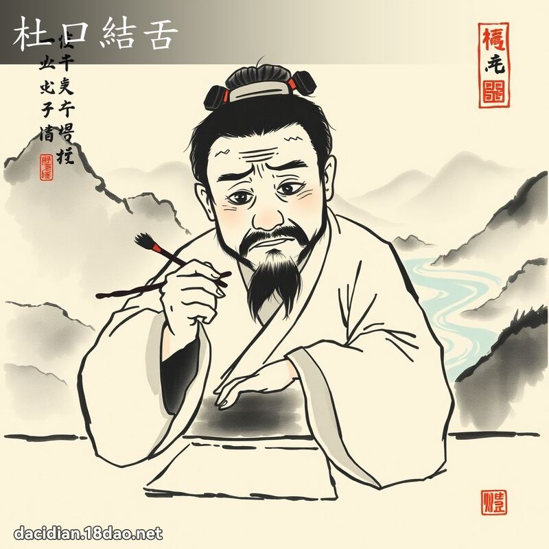 杜口結舌 配图