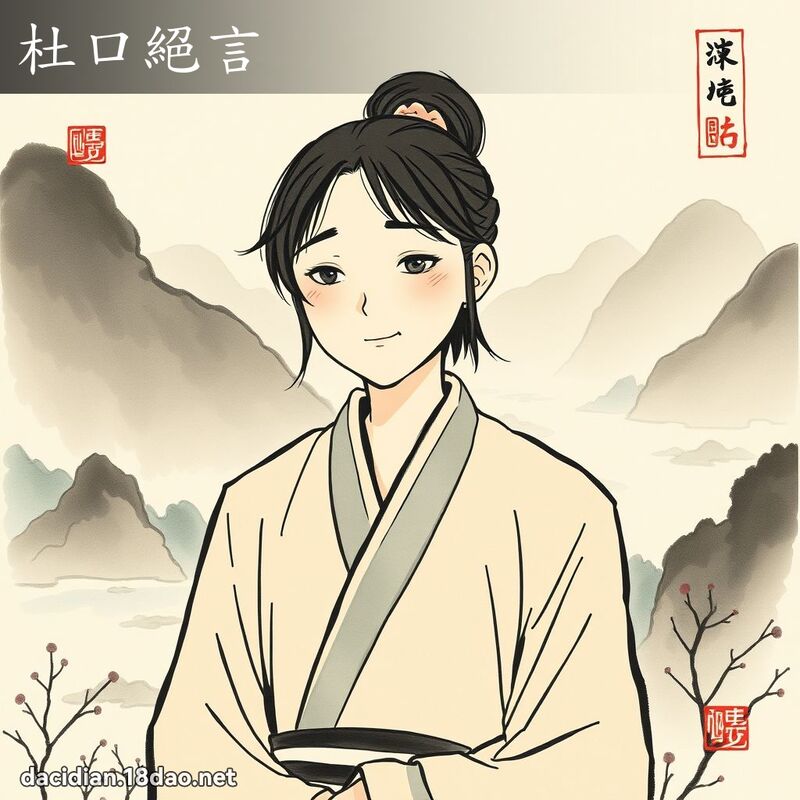 杜口絕言 配图