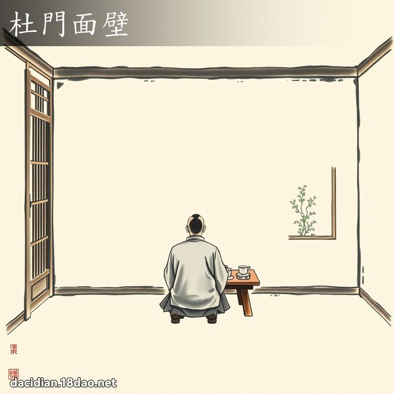 杜門面壁 配图
