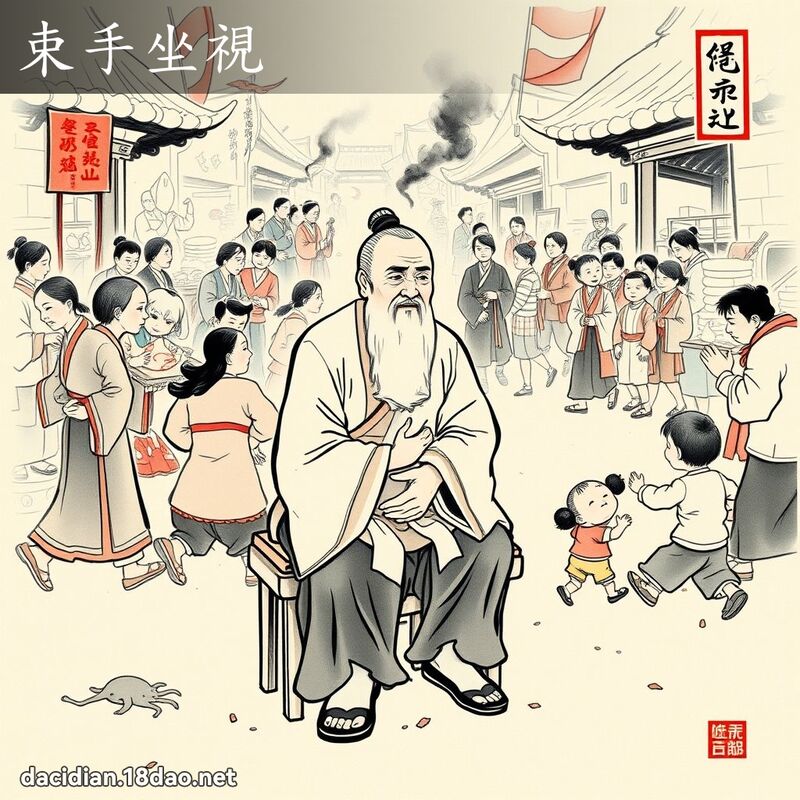 束手坐視 配图