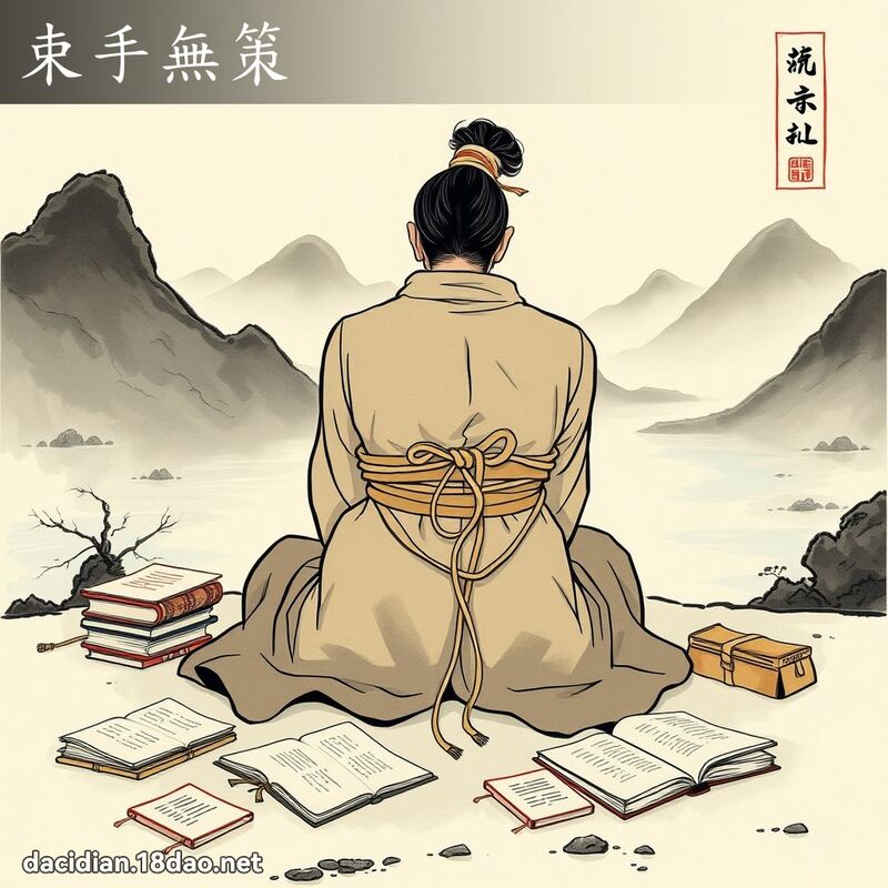 束手无策 配图