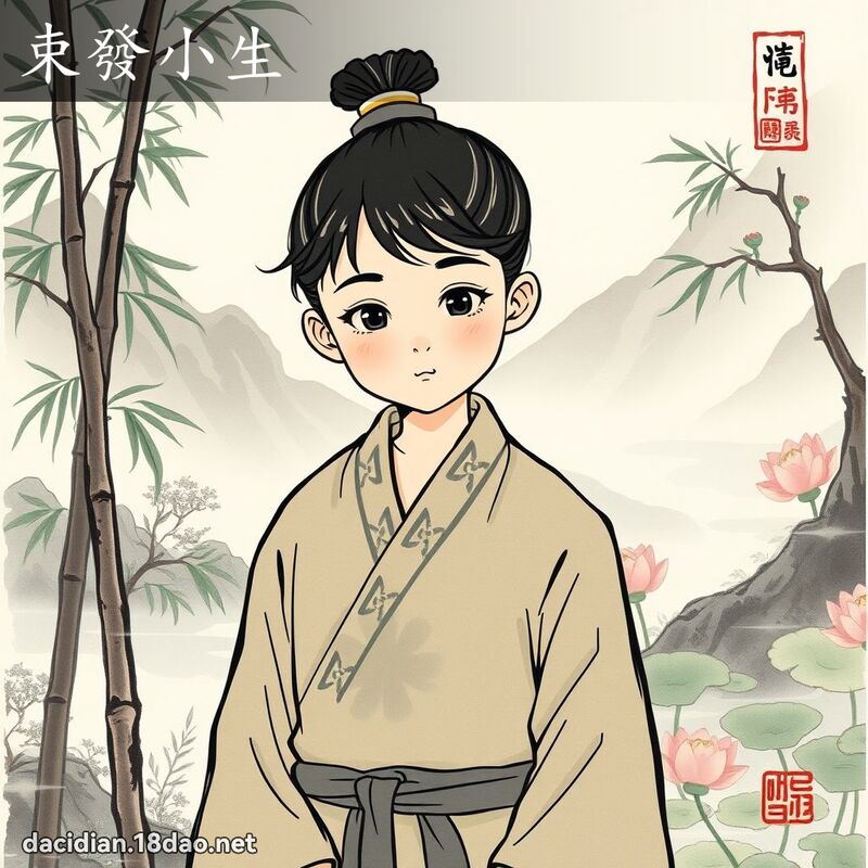 束发小生 配图