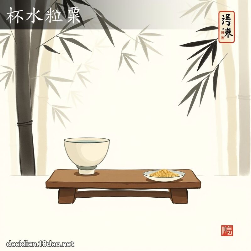 杯水粒粟 配图