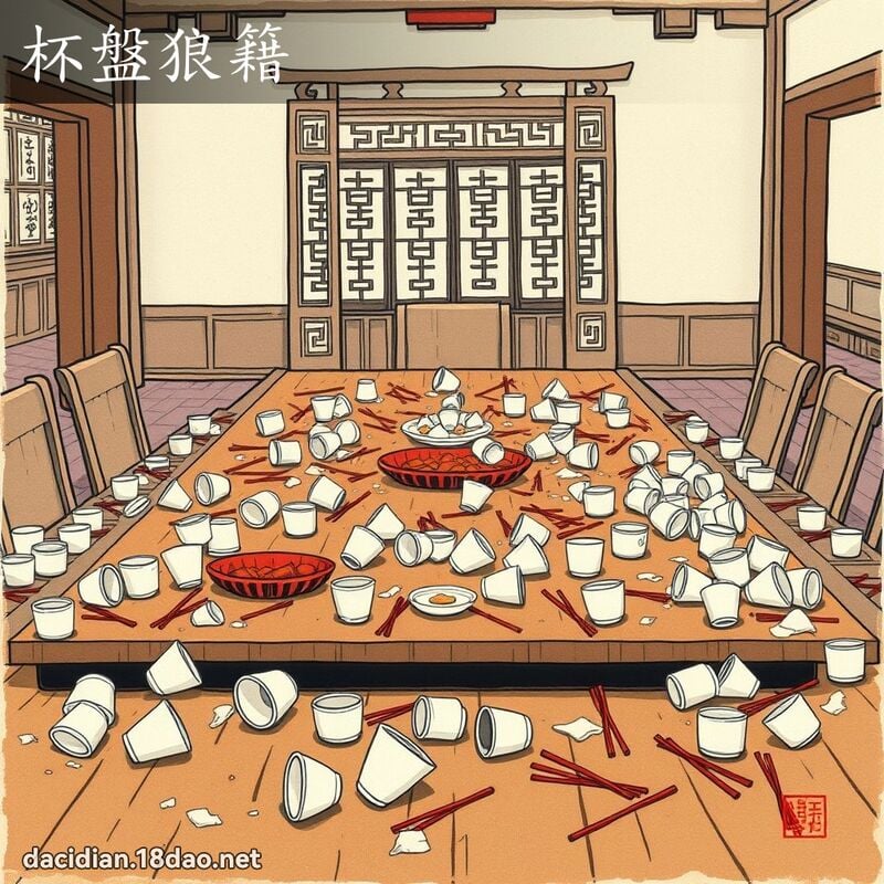 杯盘狼籍 配图
