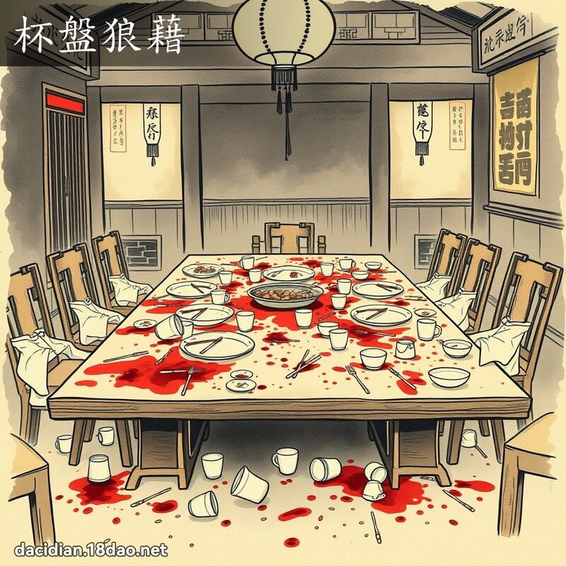 杯盘狼藉 配图