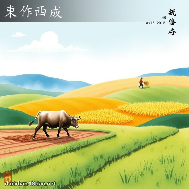 东作西成 配图