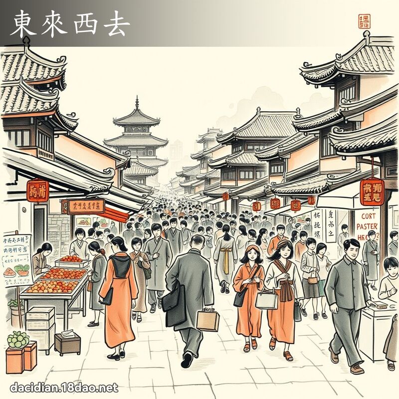 东来西去 配图