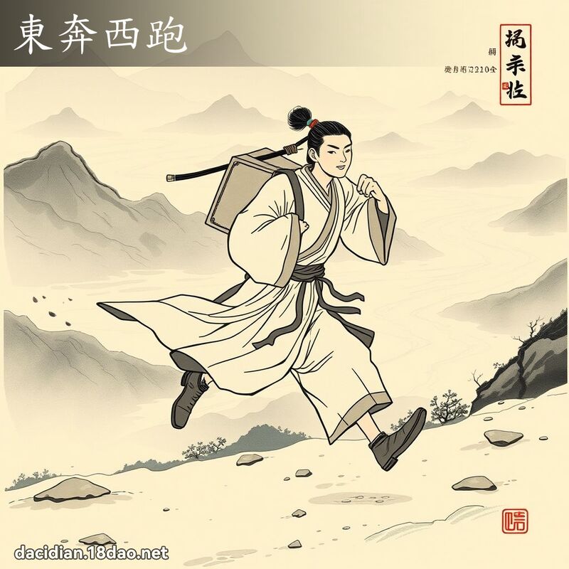 东奔西跑 配图