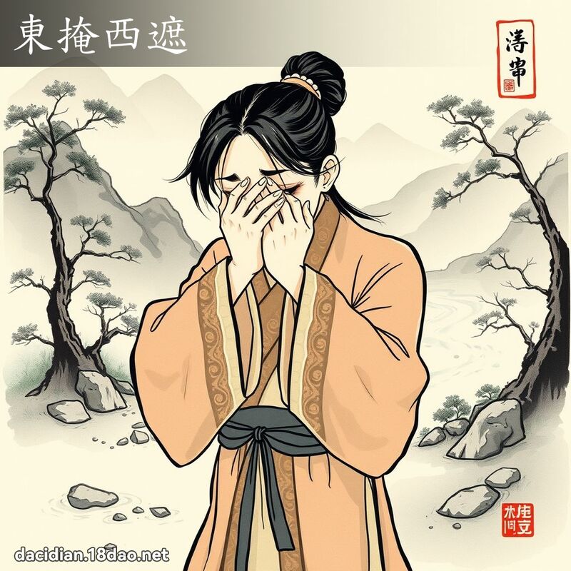 东掩西遮 配图